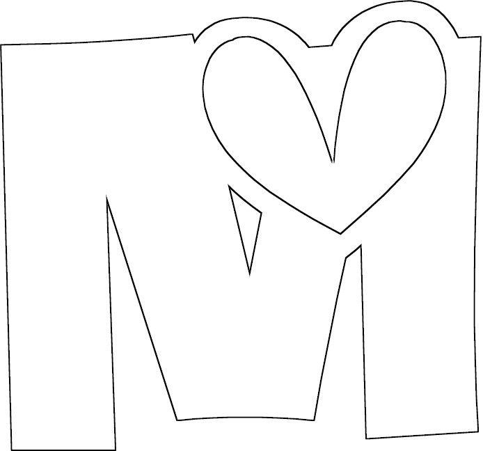 coloring pages of the letter m