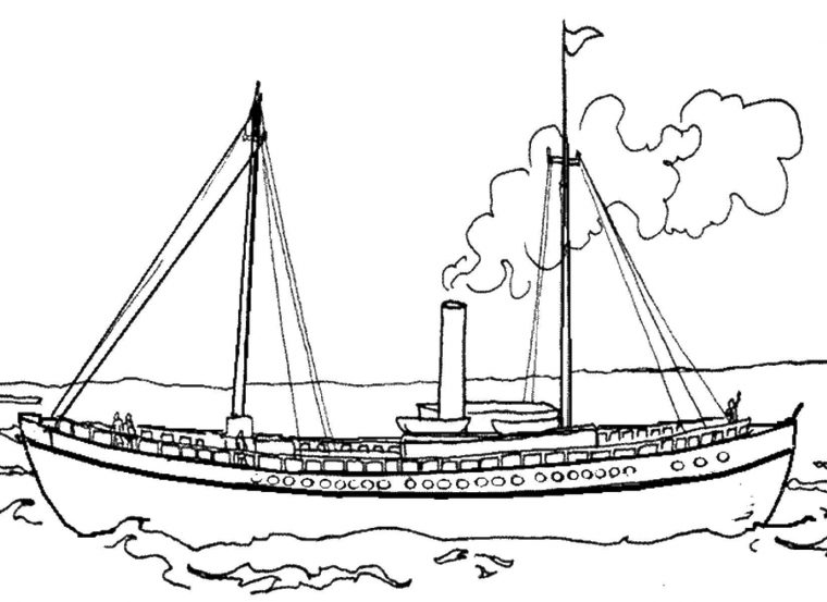 titanic coloring page