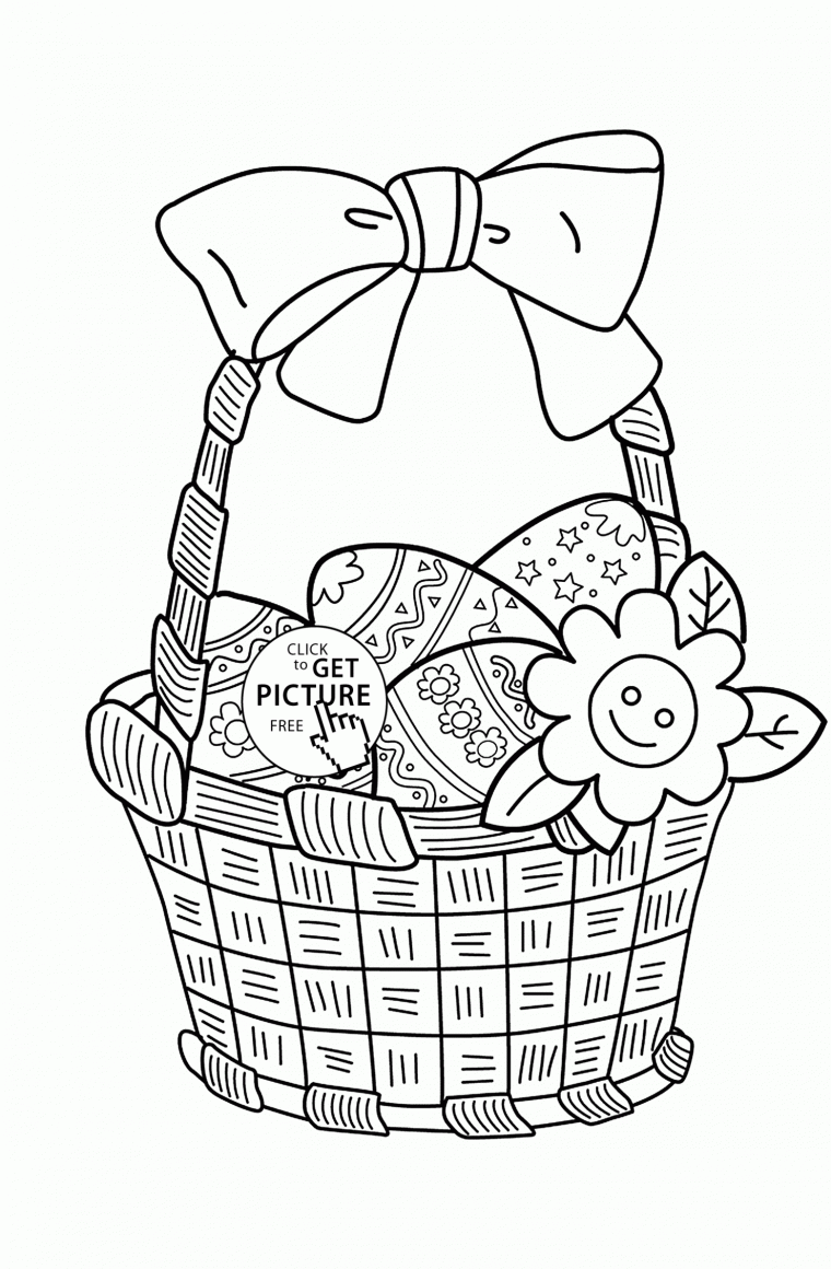 easter basket coloring pages