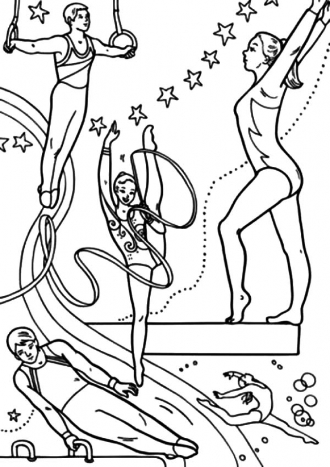 gymnastics coloring pages