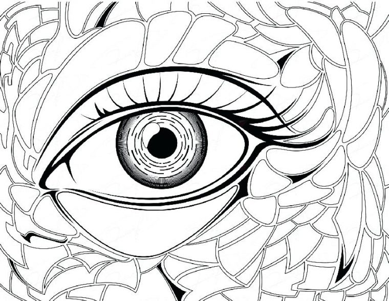 eye coloring page