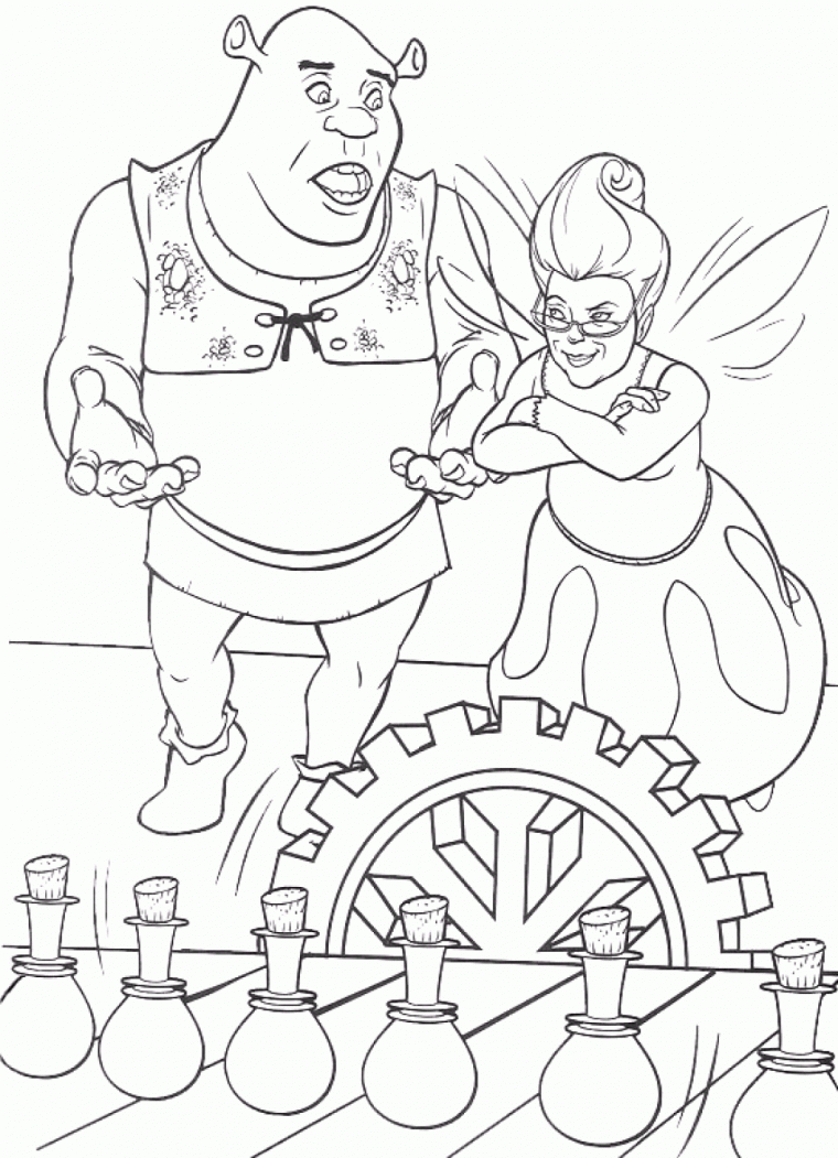 coloring pages shrek