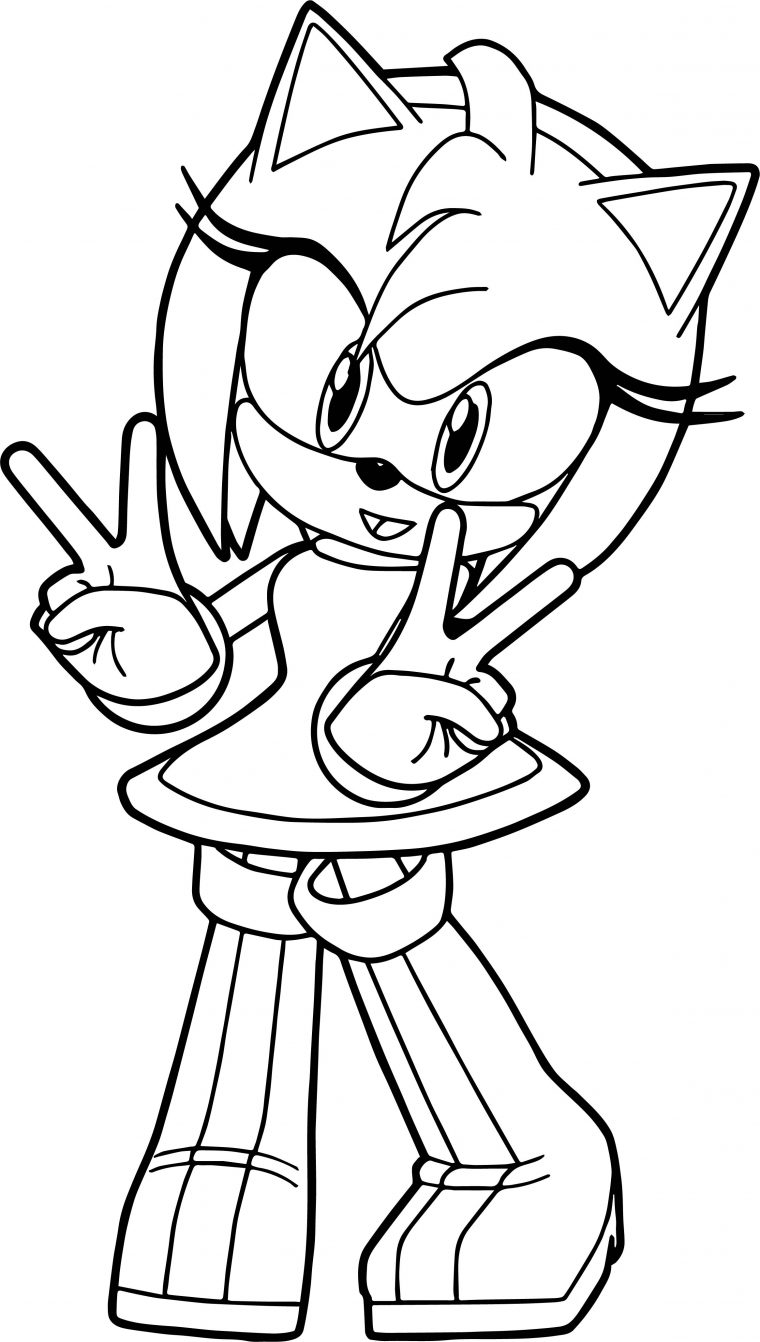 amy from sonic coloring pages