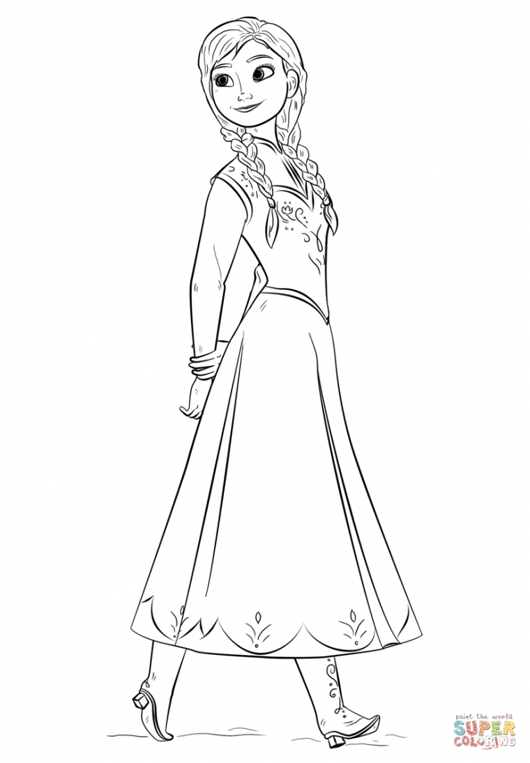 anna coloring page