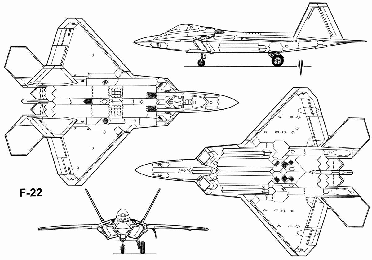 Чертеж истребителя. F-22 Raptor чертежи. F-22a Raptor самолет схема. F22 Raptor Blueprint. Истребитель ф 22 Раптор чертежи.