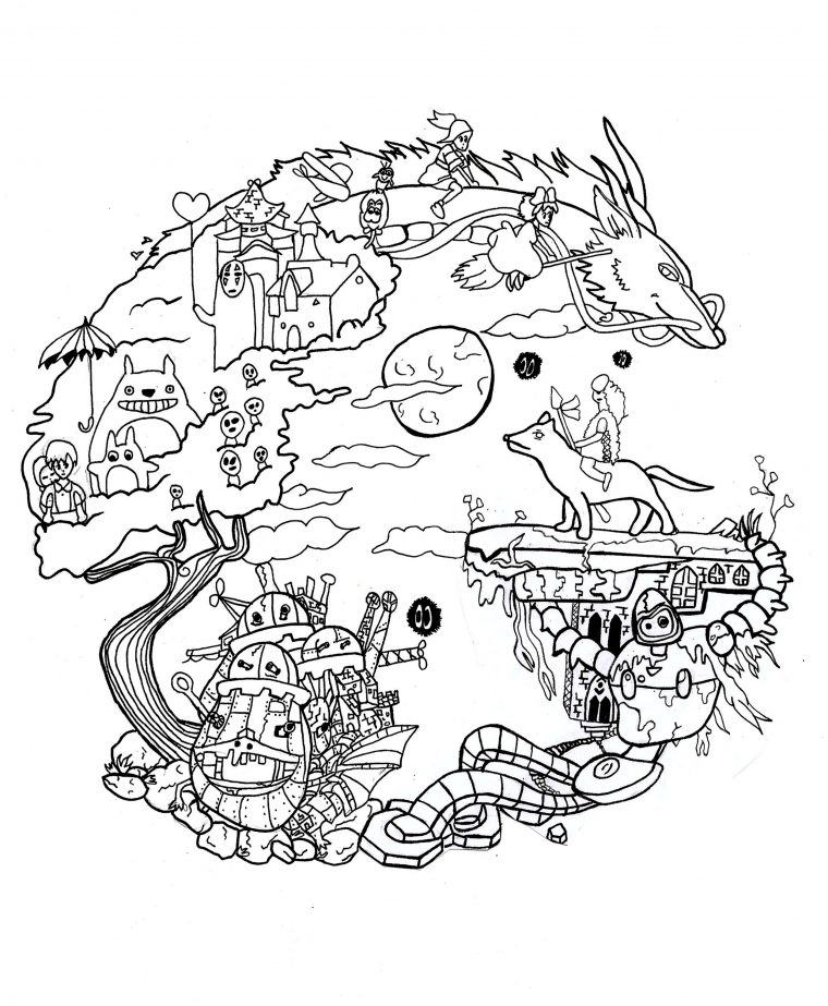 studio ghibli coloring pages