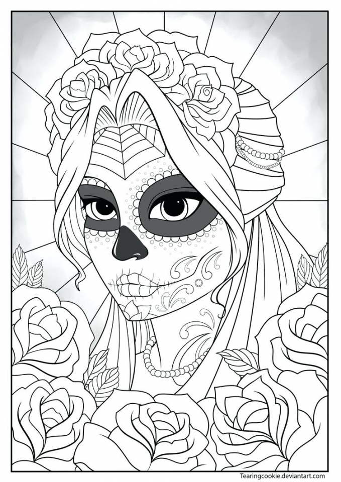 day of the dead coloring page