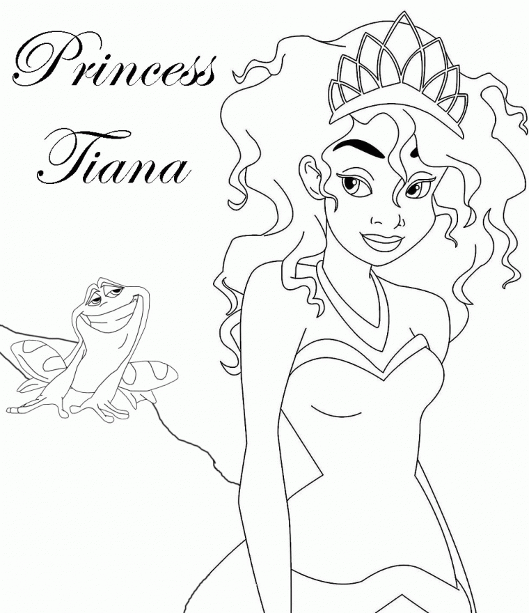 princess and frog coloring pages