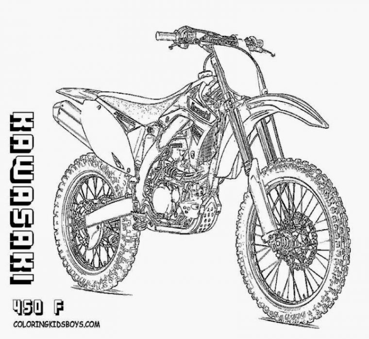 dirt bike coloring page