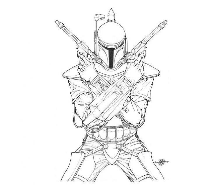 boba fett coloring page