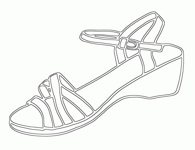 shoes coloring page