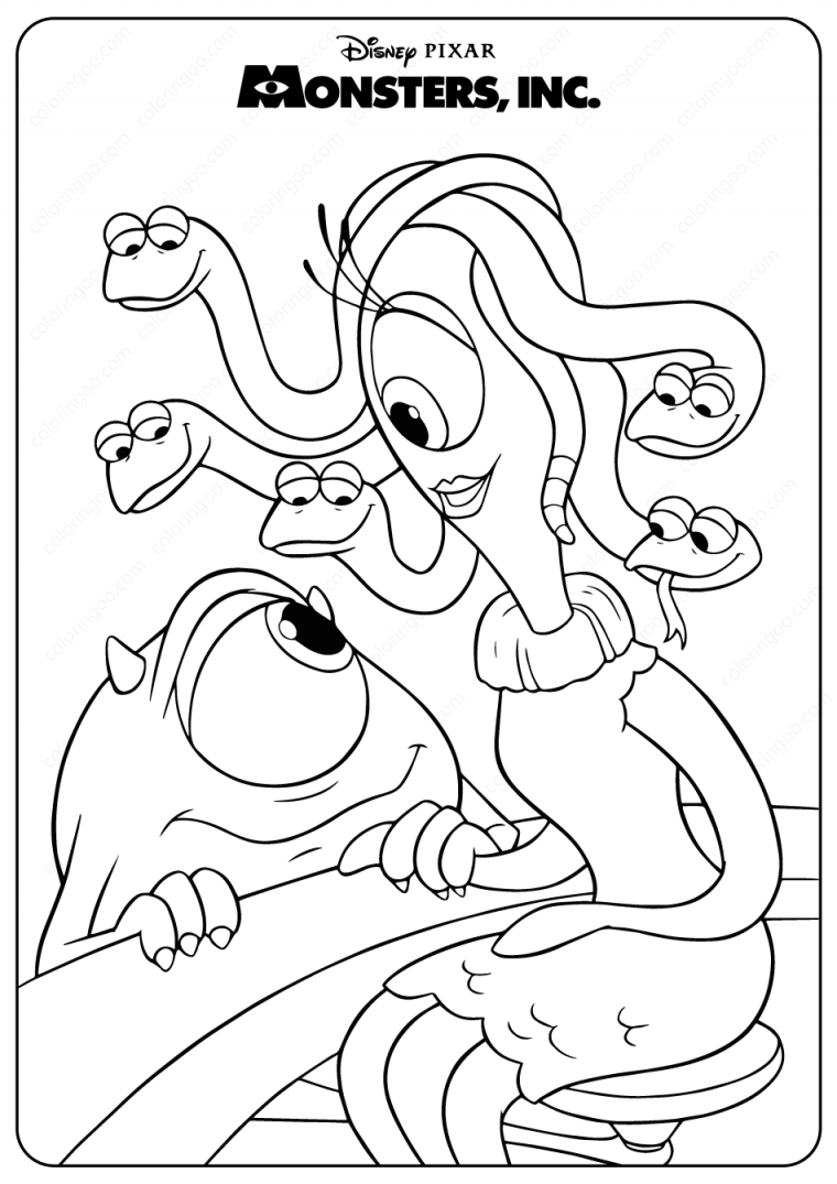 coloring pages monsters inc