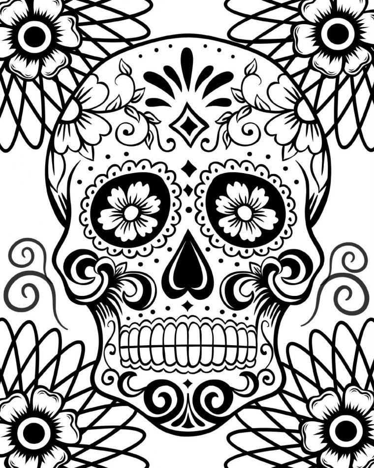 day of dead coloring pages