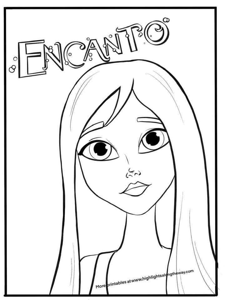 isabela encanto coloring pages