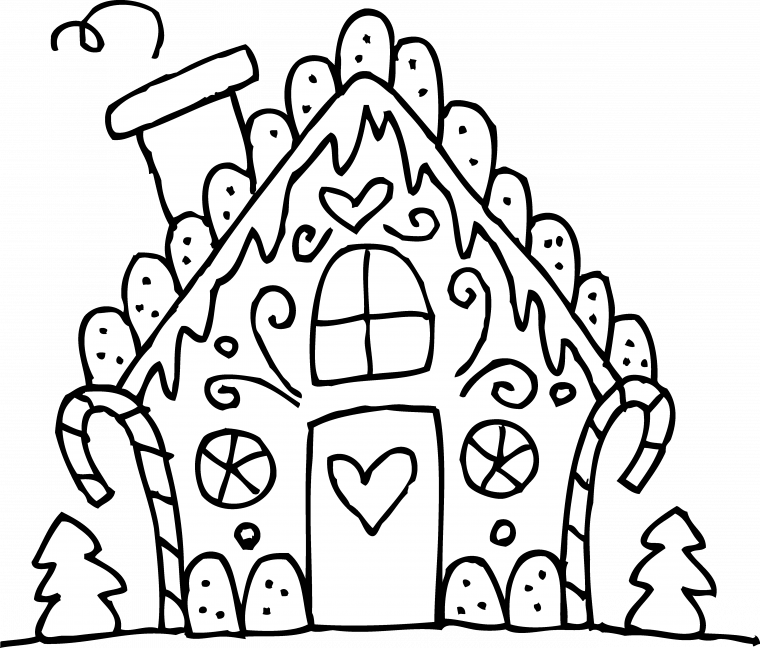 gingerbread house coloring pages