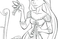 easy rapunzel coloring pages