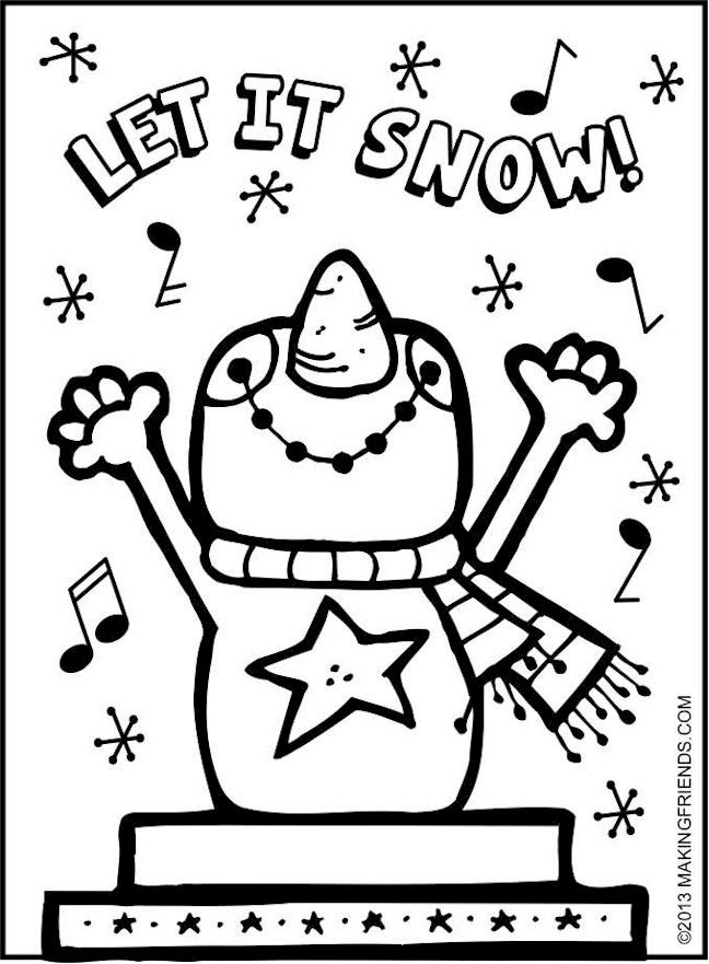 let it snow coloring pages