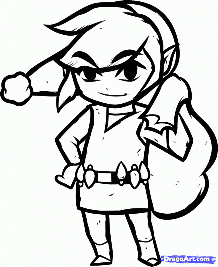 toon link coloring page