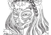 halloween sugar skull coloring pages