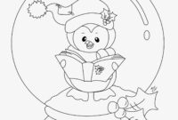 christmas snow globe coloring page