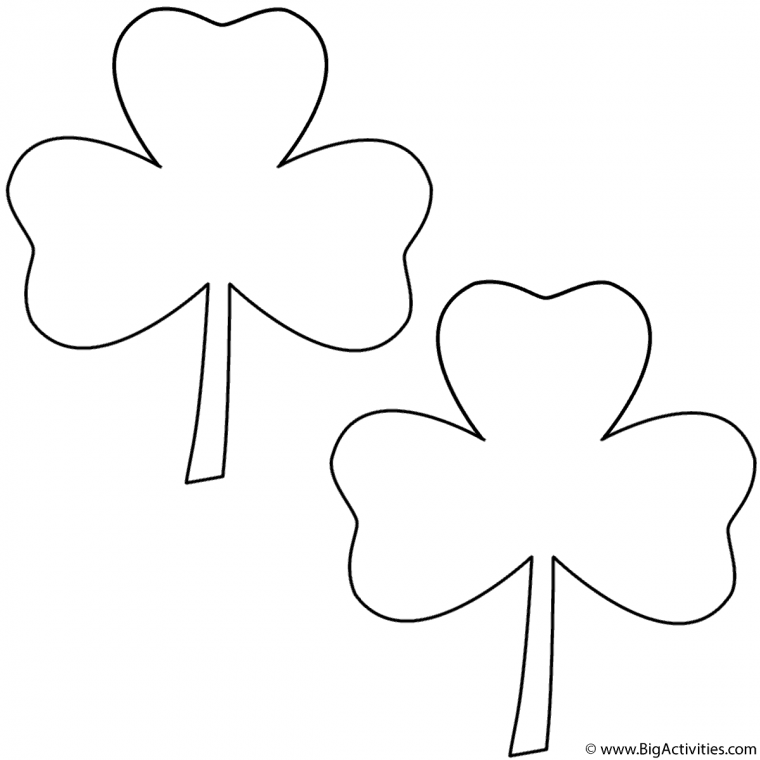 3 leaf clover coloring pages