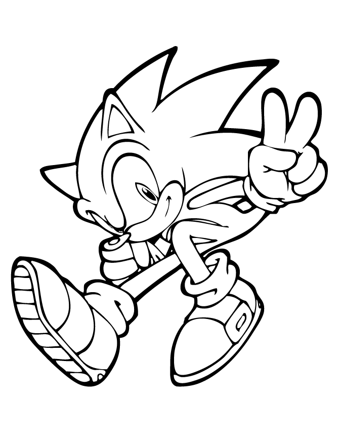 sonic the hedgehog 2 coloring page