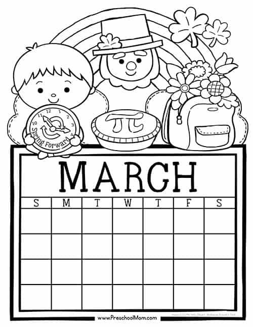 march coloring pages for preschoolers