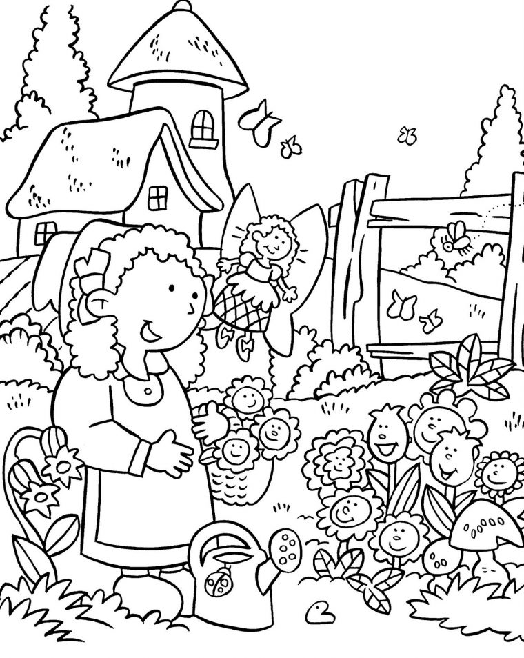 free gardening coloring pages