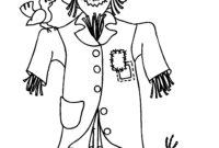 free scarecrow coloring pages