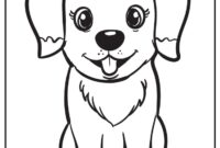 puppy coloring page free printable