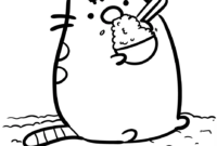 food pusheen coloring pages