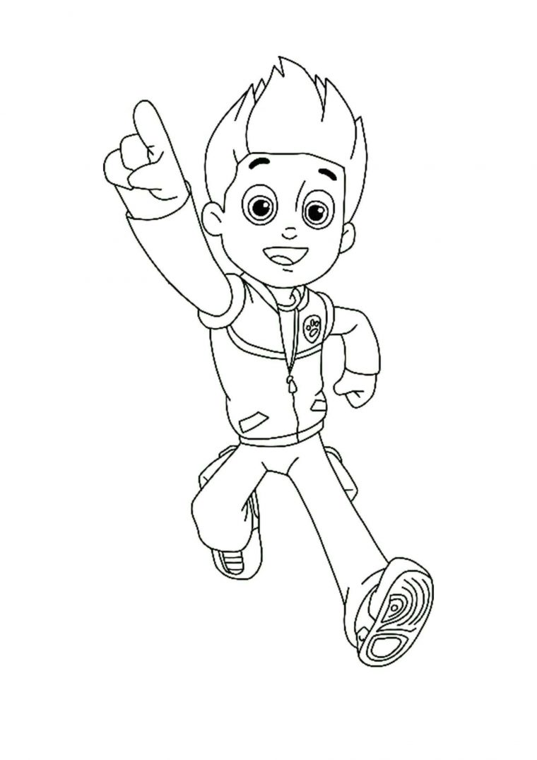 ryder coloring page paw patrol