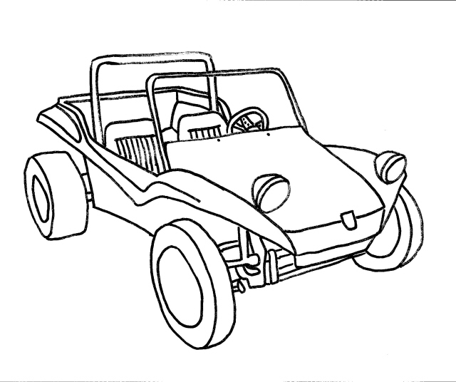 dune buggy coloring page