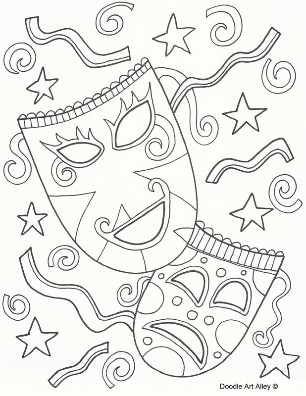 fat tuesday coloring pages