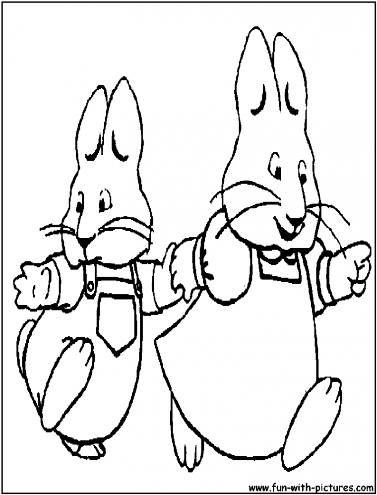 max and ruby coloring page