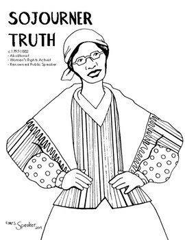 sojourner truth coloring page