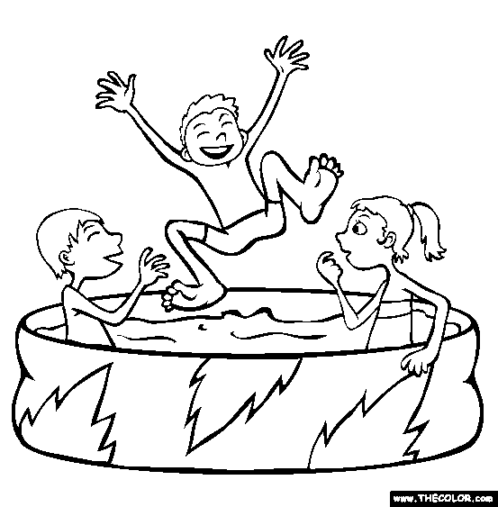 pool float coloring page