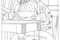 santa head coloring page