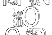 sesame street coloring page