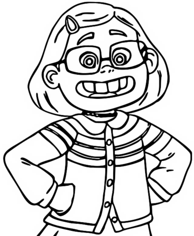 abby turning red coloring page