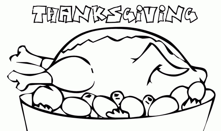 thanksgiving feast coloring pages