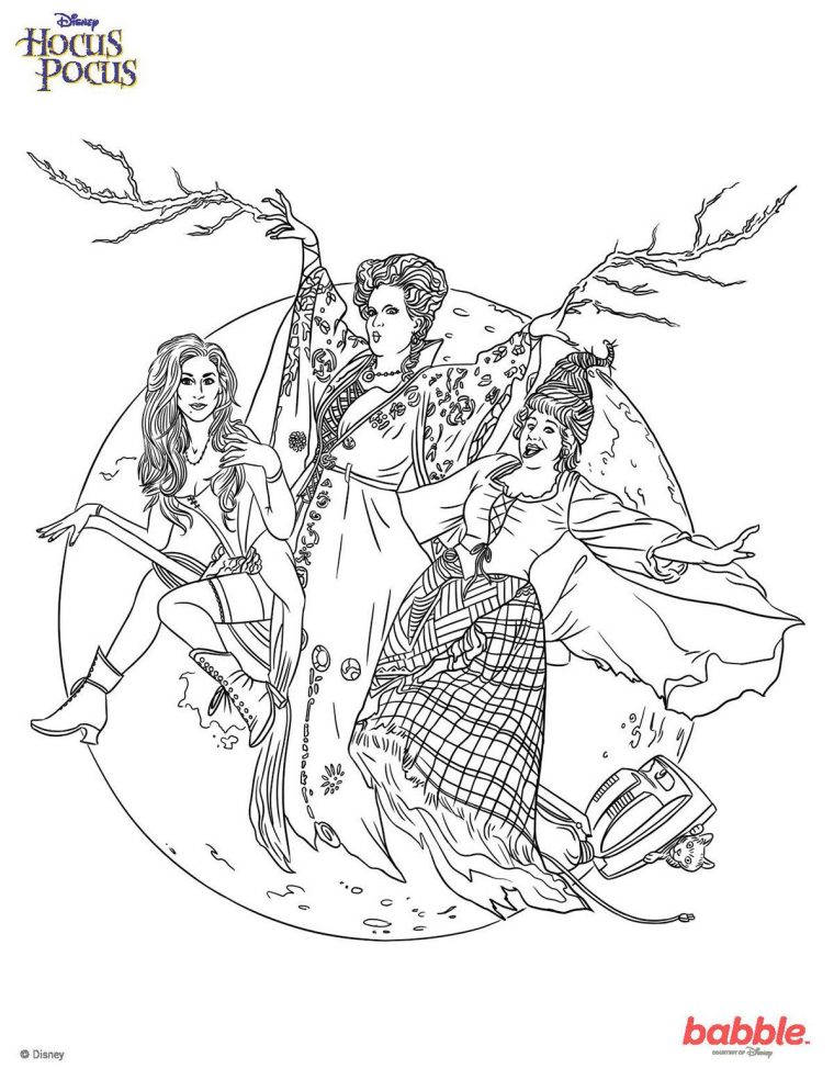 hocus pocus coloring pages for adults