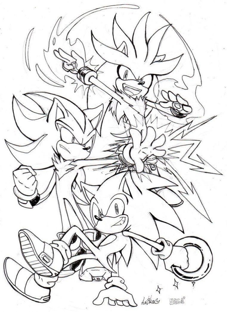 sonic silver coloring pages