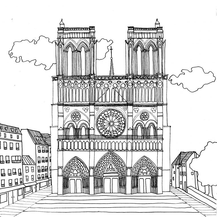 paris coloring page