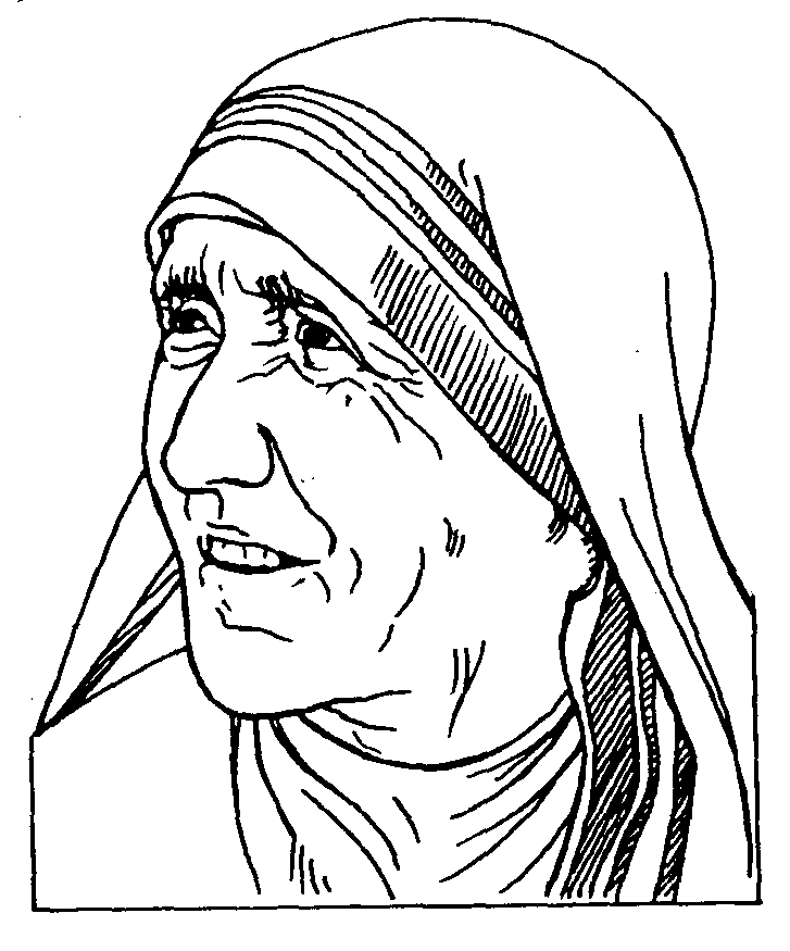 saint teresa of calcutta coloring page