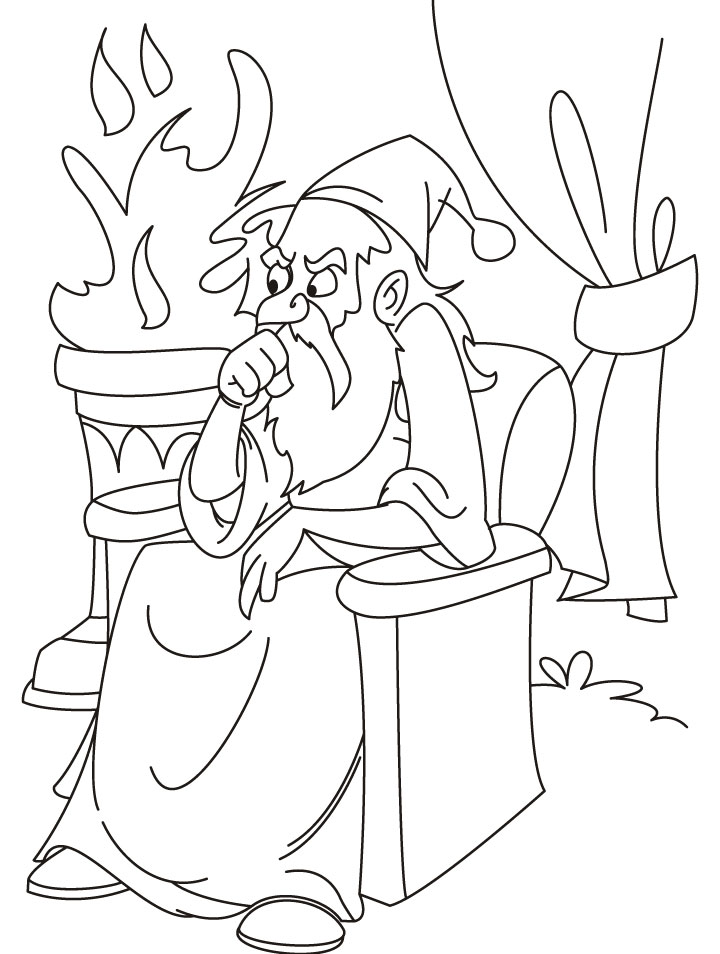 wizard coloring page