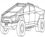 tesla cybertruck coloring pages