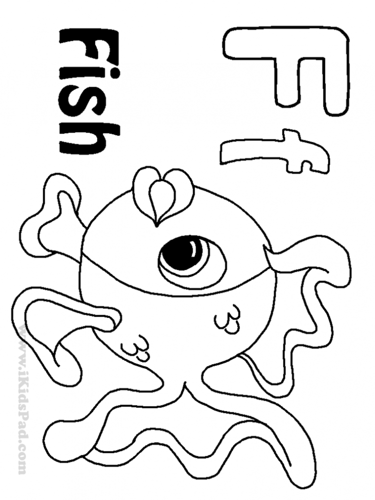 f is for coloring page