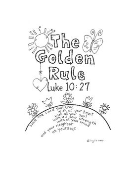 golden rule coloring page