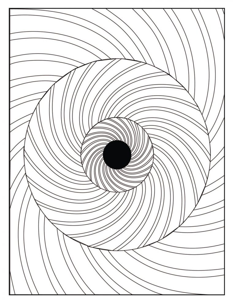 optical illusion geometric coloring pages